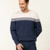 Pull Bicolore Homme -Terre De Marins prod 5351 pull bleu mineral karay 666x812 fc7ea0111e0b