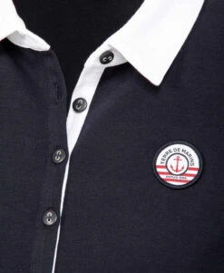 Polo Manches 3/4 Bleu Marine Marine Femme -Terre De Marins prod 5447 polo m3 4 marine ucape 666x812 fc7ea0111e0b