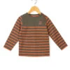 Marinière Manches Longues Garçon Orange/kaki