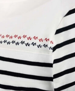 Marinière Revisitée Manches 3/4 Femme -Terre De Marins prod 547 tee shirt m3 4 fond naturel raye marine aris 666x812 fc7ea0111e0b