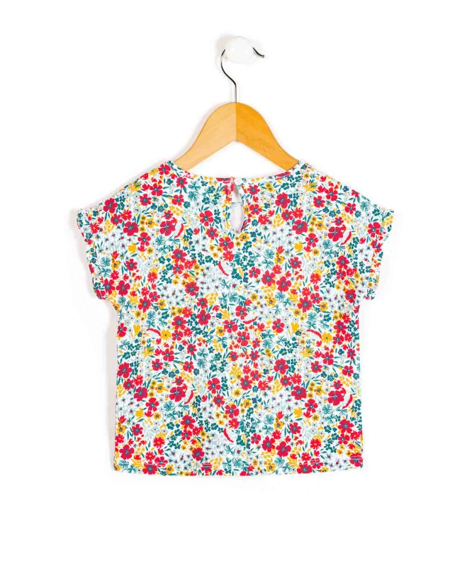 TEE SHIRT MC IMPRIME FLEUR ALAMPE 4 TEE SHIRT MC IMPRIME FLEUR ALAMPE – Image 2