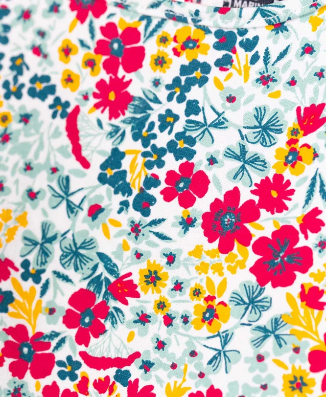 TEE SHIRT MC IMPRIME FLEUR ALAMPE 5 TEE SHIRT MC IMPRIME FLEUR ALAMPE – Image 3