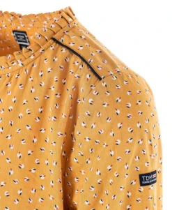 Blouse En Popeline Jaune Femme -Terre De Marins prod 565 blouse ml imprime jaune baldore 666x812 fc7ea0111e0b
