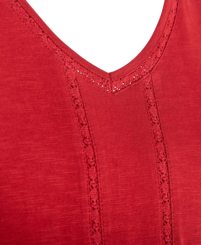 T-shirt Rouge Manches Longues Femme 5 T-shirt Rouge Manches Longues Femme – Image 3