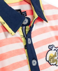 POLO MC FOND NATUREL RAYE ORANGE ASTIKA -Terre De Marins prod 5848 polo mc fond naturel raye orange astika 666x812 fc7ea0111e0b