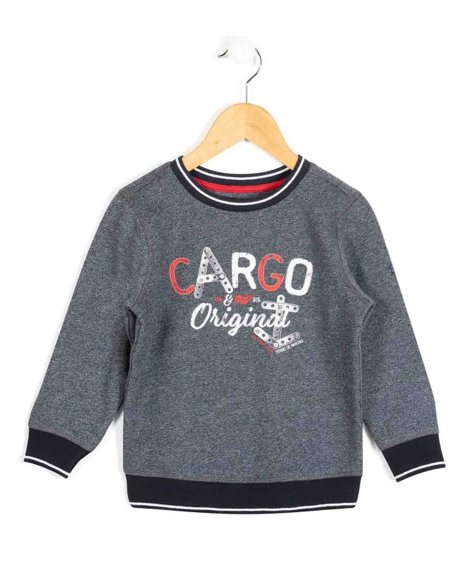 Sweat Bleu Marine Chiné Garçon 3 Sweat Bleu Marine Chiné Garçon