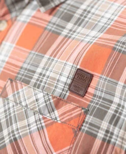 Chemise à Carreaux Homme Orange -Terre De Marins prod 6006 chemise chemisier mc carreaux paprika difro 666x812 fc7ea0111e0b
