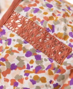 Blouse Manches Courtes Imprimé Rouge Femme -Terre De Marins prod 6018 blouse mc imprime claie 666x812 fc7ea0111e0b