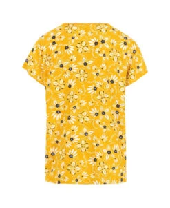 Blouse Manches Courtes Imprimé Jaune Femme -Terre De Marins prod 6020 blouse mc imprime jaune claie 666x812 fc7ea0111e0b