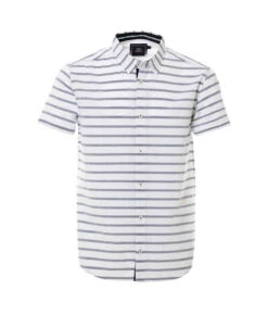 Chemise Rayée Manches Courtes Homme