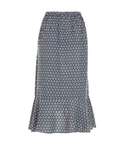 Jupe Imprimé Mi-longue Femme -Terre De Marins prod 6068 jupe mi longue imprime fowl 666x812 fc7ea0111e0b