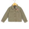 Veste Fille En Jean Kaki Avec Fleurs Brodées -Terre De Marins prod 6216 veste ml kaki clair cotine 666x812 fc7ea0111e0b