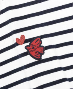 ROBE MC FOND BLANC RAYE INDIGO ALUNE -Terre De Marins prod 6460 robe mc fond blanc raye indigo alune 666x812 fc7ea0111e0b