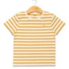 Marinière Garçon Manches Courtes Fond Grège Rayé Jaune -Terre De Marins prod 6610 mariniere mc fond grege raye jaune ecogark 666x812 fc7ea0111e0b