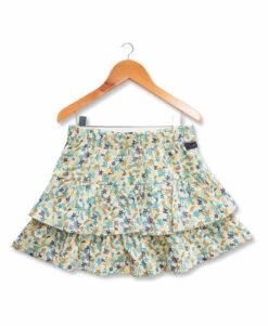 Jupe Courte à Volants Fille -Terre De Marins prod 6611 jupe courte imprime fond grege robia 666x812 fc7ea0111e0b