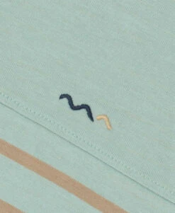 Marinière Manches Courtes Homme Vert/beige -Terre De Marins prod 6612 mariniere mc fond vert lagon raye beige gaspar 666x812 fc7ea0111e0b