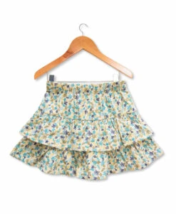 Jupe Courte à Volants Fille -Terre De Marins prod 6614 jupe courte imprime fond grege robia 666x812 fc7ea0111e0b