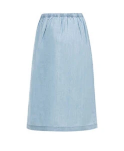 Jupe Mi-longue Jean Clair En Lyocell Femme -Terre De Marins prod 6620 jupe mi longue denim clair rojup 666x812 fc7ea0111e0b