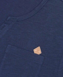 T-shirt Col Tunisien Bleu Marine Homme 11 T-shirt Col Tunisien Bleu Marine Homme -Terre De Marins prod 6651 tee shirt mc indigo agor 666x812 fc7ea0111e0b