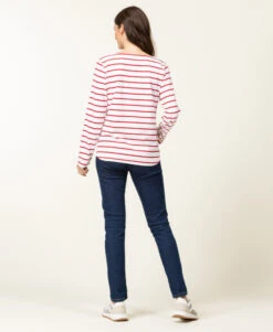 Marinière Manches Longues Femme Fond Blanc Rayé Rouge 11 Marinière Manches Longues Femme Fond Blanc Rayé Rouge -Terre De Marins prod 6655 mariniere ml fond blanc raye rouge pacage 666x812 fc7ea0111e0b
