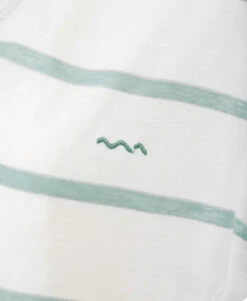 TEE SHIRT MC RAYE BLANC OPTIQUE/ VERT PALE ABE -Terre De Marins prod 6766 tee shirt mc raye blanc optique vert pale abe 666x812 fc7ea0111e0b