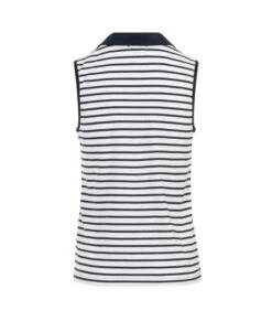 Polo Sans Manches Rayé Femme -Terre De Marins prod 6818 polo ssm raye indigo blanc optique cady 666x812 fc7ea0111e0b