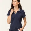 Polo Manches Courtes Bleu Marine Femme -Terre De Marins prod 6844 polo mc indigo colay 666x812 fc7ea0111e0b