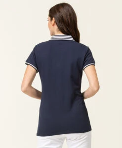 Polo Manches Courtes Bleu Marine Femme -Terre De Marins prod 6846 polo mc indigo colay 666x812 fc7ea0111e0b