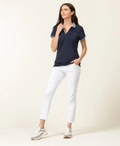 Polo Manches Courtes Bleu Marine Femme -Terre De Marins prod 6850 polo mc indigo colay 666x812 fc7ea0111e0b
