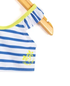 Maillot De Bain Rayé 2 Pièces Fille -Terre De Marins prod 6863 maillot de bain fond blanc raye bleu yboat 666x812 fc7ea0111e0b