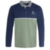 POLO ML BLEU / VERT IPANSA -Terre De Marins prod 694 polo ml bleu vert ipansa 666x812 fc7ea0111e0b