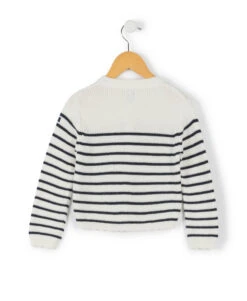 Gilet Rayé Blanc Et Bleu Marine Fille -Terre De Marins prod 6971 cardigan tricot fond naturel raye indigo iseo 666x812 fc7ea0111e0b
