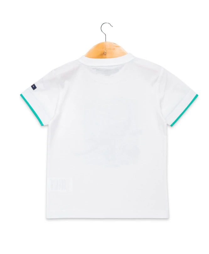 T-shirt Garçon Col Rond Blanc 5 T-shirt Garçon Col Rond Blanc – Image 3