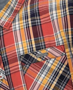 Chemise Rouge Manches Courtes à Carreaux Homme -Terre De Marins prod 7043 chemise chemisier mc carreaux rouge brique ecaro 666x812 fc7ea0111e0b