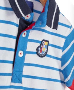 POLO MC FOND BLANC RAYE BLEU CIRAYE -Terre De Marins prod 7054 polo mc fond blanc raye bleu ciraye 666x812 fc7ea0111e0b