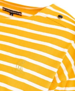 T-shirt Manches Longues Rayé Jaune Femme 7 T-shirt Manches Longues Rayé Jaune Femme -Terre De Marins prod 735 tee shirt ml fond naturel raye jaune abor 666x812 fc7ea0111e0b