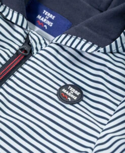 Coupe Vent Rayé Bébé Garçon -Terre De Marins prod 7352 coupe vent raye indigo blanc optique sylou 666x812 fc7ea0111e0b