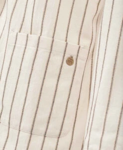 Veste Blazer Rayé Femme -Terre De Marins prod 7639 veste ml fond grege raye indigo fevest 666x812 fc7ea0111e0b