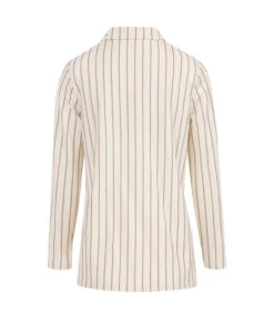 Veste Blazer Rayé Femme -Terre De Marins prod 7640 veste ml fond grege raye indigo fevest 666x812 fc7ea0111e0b