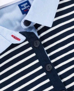 Polo Manches 3/4 Effet 2 En 1 Femme 8 Polo Manches 3/4 Effet 2 En 1 Femme -Terre De Marins prod 7668 polo m3 4 fond indigo raye blanc anita 666x812 fc7ea0111e0b