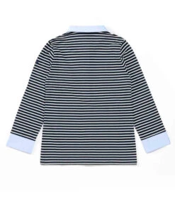 Polo Manches 3/4 Effet 2 En 1 Femme 9 Polo Manches 3/4 Effet 2 En 1 Femme -Terre De Marins prod 7669 polo m3 4 fond indigo raye blanc anita 666x812 fc7ea0111e0b