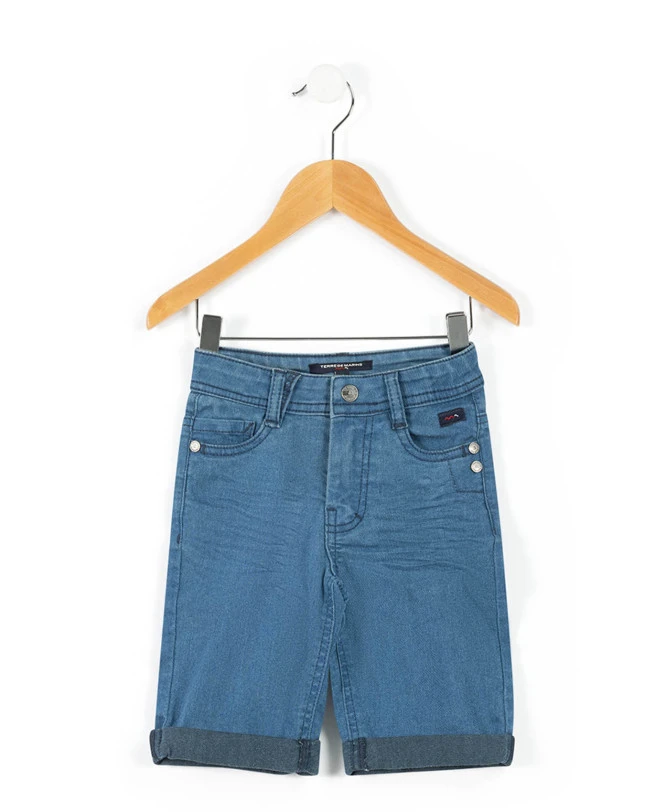 Bermuda Jean Bleu Clair Garçon 3 Bermuda Jean Bleu Clair Garçon