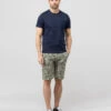 Bermuda Homme Imprimé Beige/bleu Marine