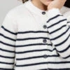 Gilet Rayé Blanc Et Bleu Marine Fille -Terre De Marins prod 7796 cardigan tricot fond naturel raye indigo iseo 666x812 fc7ea0111e0b