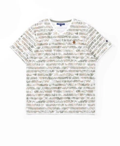 T-shirt Imprimé Kaki Rayures Florales Homme