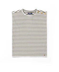 Débardeur Femme Rayé Kaki Avec Boutons Dorés -Terre De Marins prod 7893 tee shirt mc fond grege raye kaki taura 666x812 fc7ea0111e0b