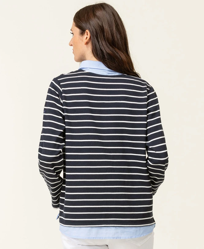 Sweat Rayé Femme Effet 2 En 1 4 Sweat Rayé Femme Effet 2 En 1 – Image 2