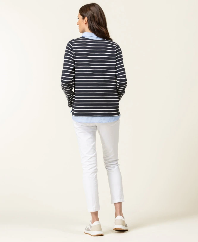 Sweat Rayé Femme Effet 2 En 1 7 Sweat Rayé Femme Effet 2 En 1 – Image 5