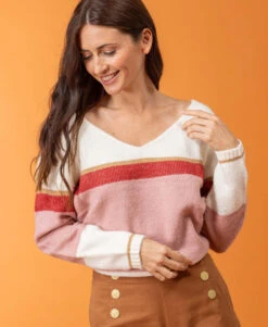 Pull Rayé Rose Femme 7 Pull Rayé Rose Femme -Terre De Marins prod 7966 pull multicolore koteba 666x812 fc7ea0111e0b