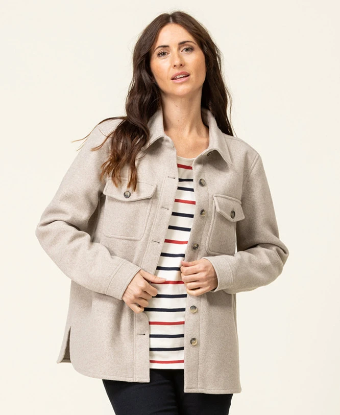 Veste Recyclée Beige Femme 3 Veste Recyclée Beige Femme